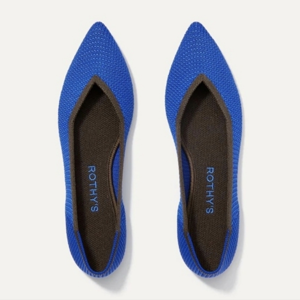 NIB Rothy's Point in blue- limited Edition Lazuli